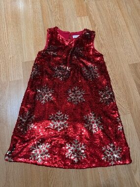 Cat& Jack Snowflake Sequin dress size 6/6x